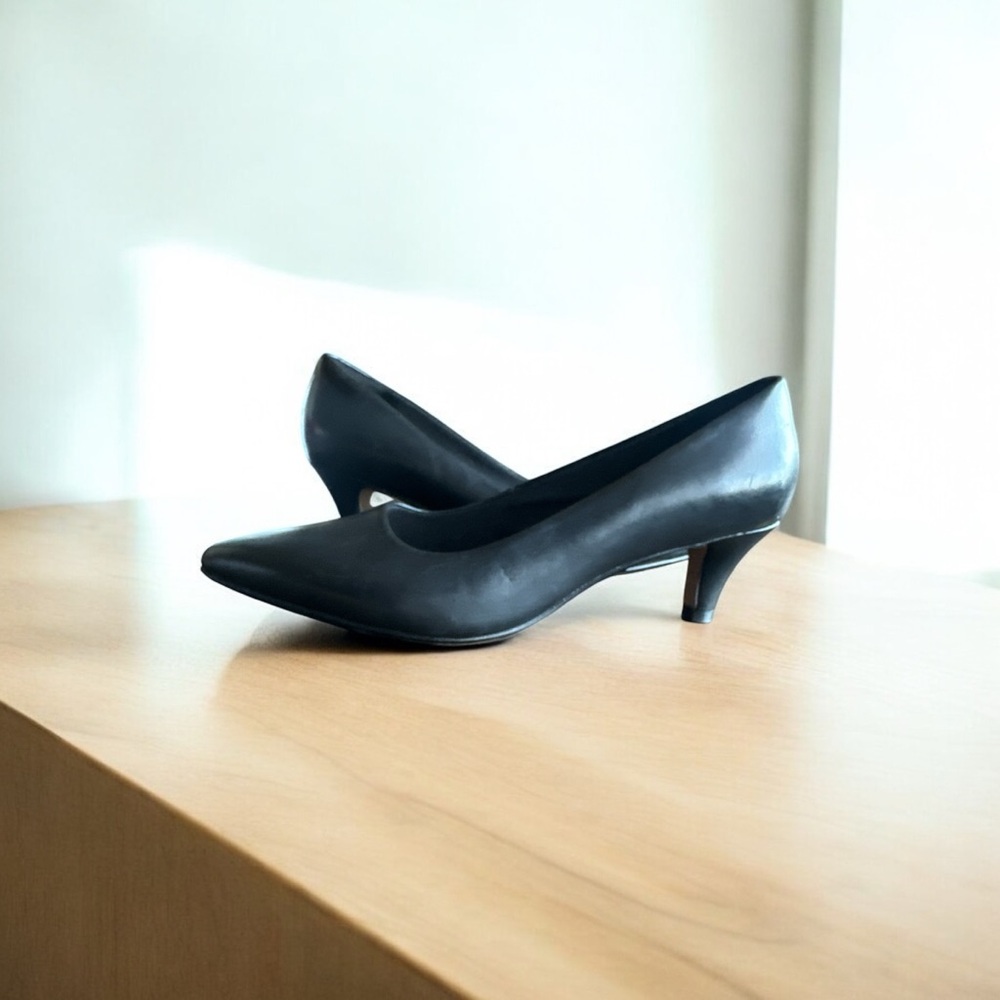 Clarks Womens Linvale Jerica Black Patent Pumps 8.5